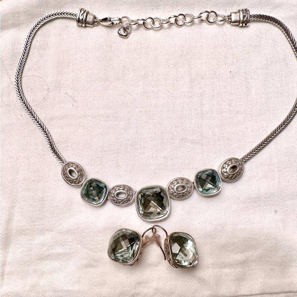 Brighton Celestial Blue Crystal Necklace and Earring Set